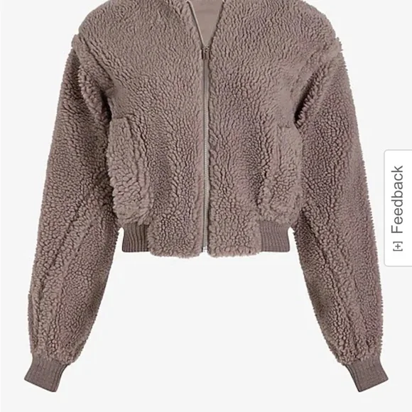 Express Teddy Bomber Jacket - Picture 4 of 7